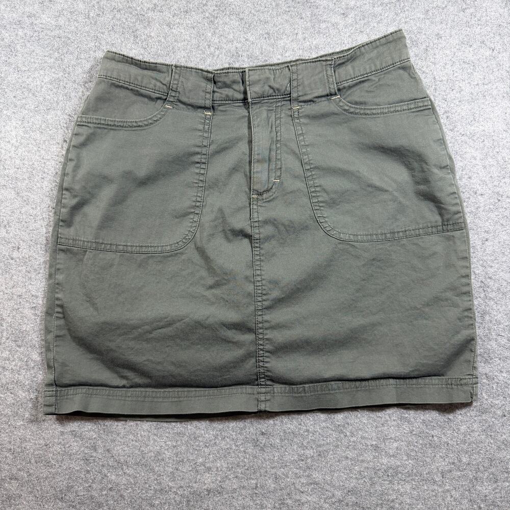 Lee Cargo Skort Womens 6 Olive Green Utility Patch Pockets Below Waist Casual